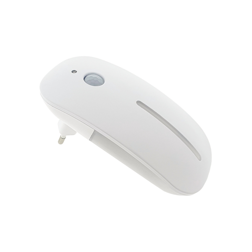 Naktinė LED lemputė su jutikliu LED/1W/230V balta