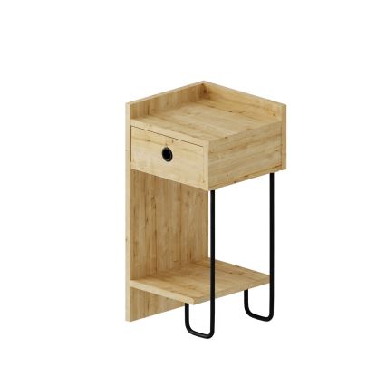 Naktinė spintelė CACTUS 60x29,5 cm smėlio/juoda