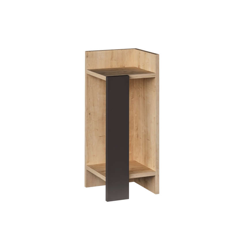 Naktinė spintelė ELOS 60x25 cm ruda/antracito spalvos