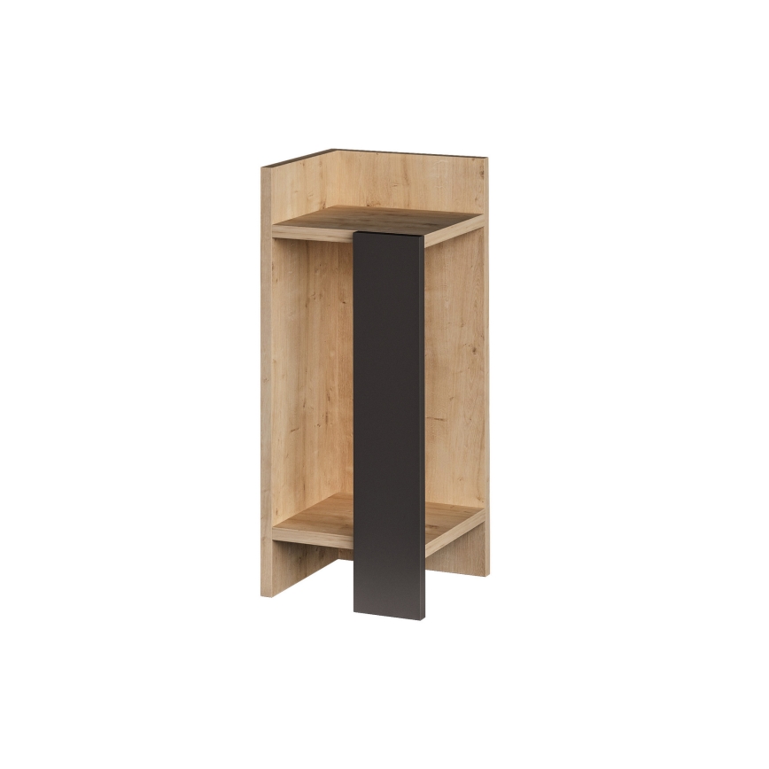 Naktinė spintelė ELOS 60x25 cm ruda/antracito spalvos