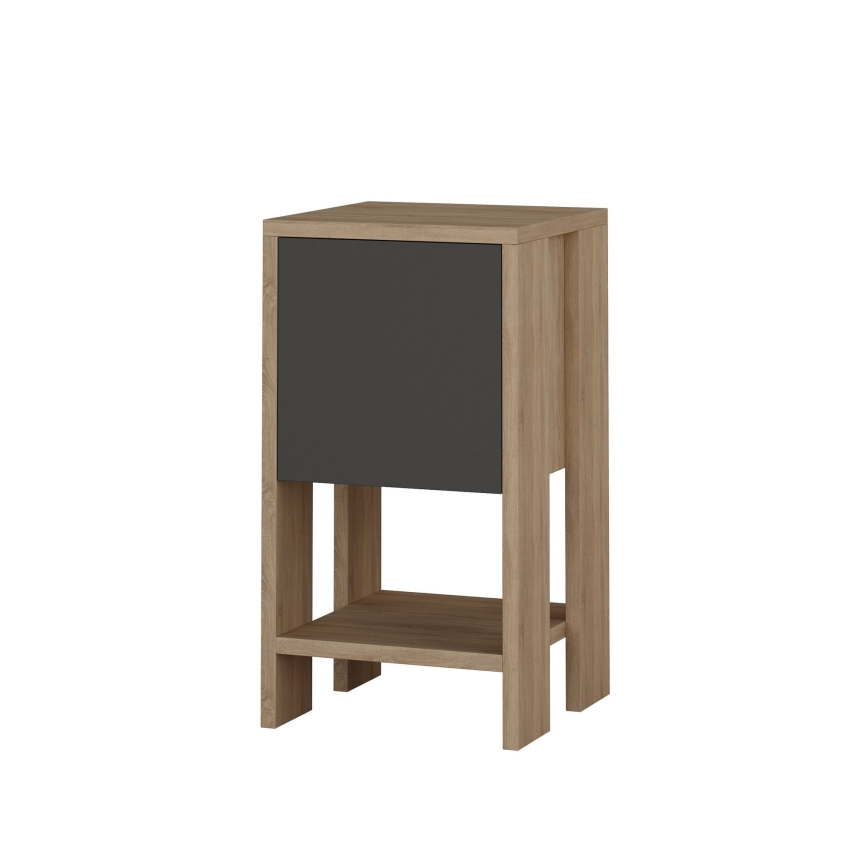 Naktinė spintelė EMA 55x30 cm ruda/pilka