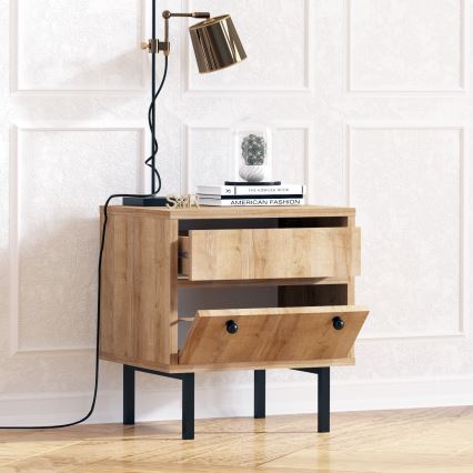 Naktinė spintelė PEDRO 40x45 cm ruda