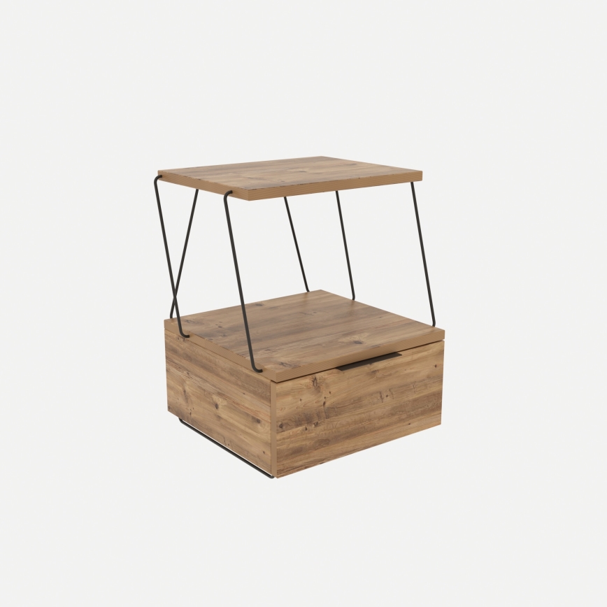 Naktinė spintelė TEKOBA 52x42 cm ruda