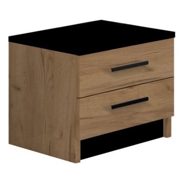 Naktinė spintelė TOD ąžuolo craft/juoda
