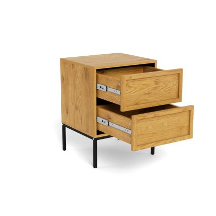 Naktinis staliukas ALIN 46x40 cm šviesiai rudos spalvos