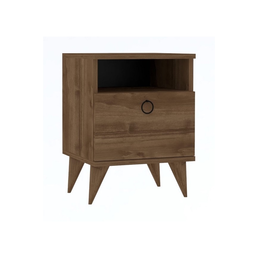 Naktinis staliukas BARLO 40x37 cm rudas