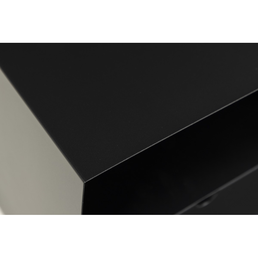 Naktinis staliukas BEKIM, montuojamas ant sienos, juodos spalvos