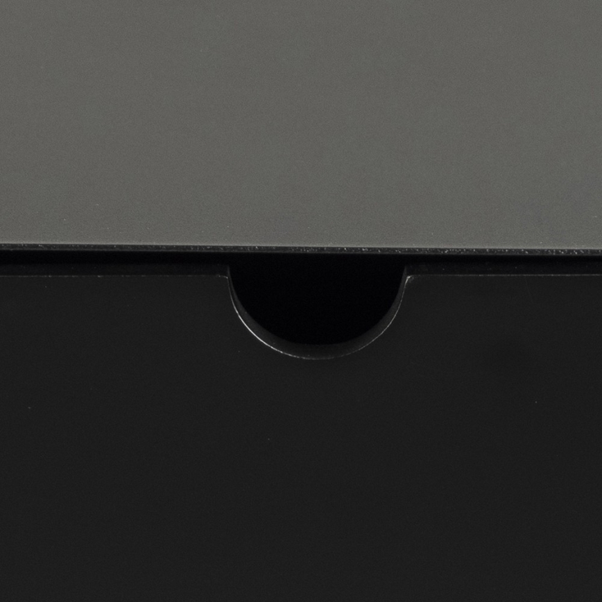 Naktinis staliukas BEKIM, montuojamas ant sienos, juodos spalvos