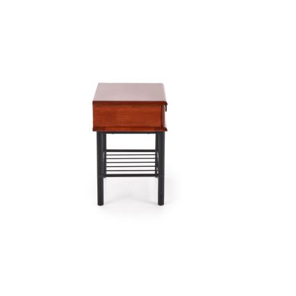 Naktinis staliukas FIONA 55x48 cm ruda/juoda