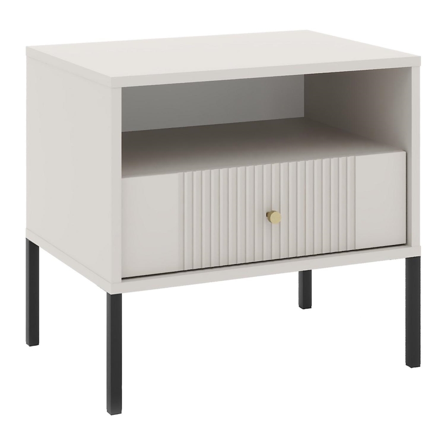 Naktinis staliukas LUE smėlinis/juodas