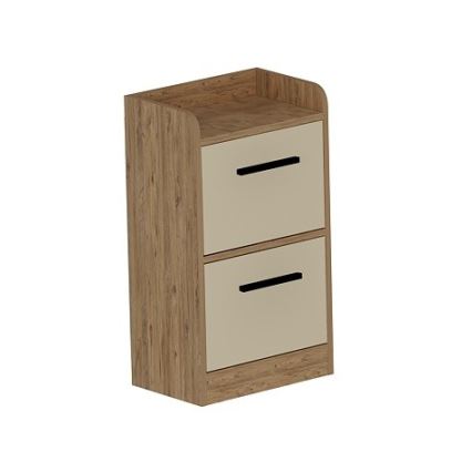 Naktinis staliukas LUSES 79,4x45 cm pušis atlantic/smėlio spalva