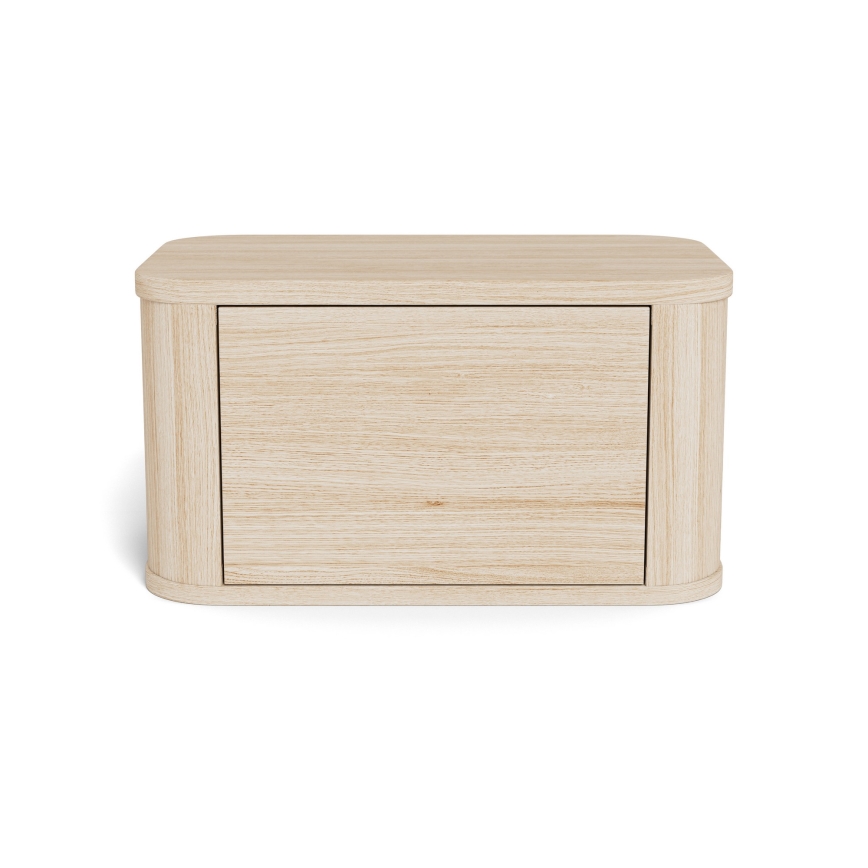Naktinis staliukas MADERA 46x30 cm, baltas ąžuolas