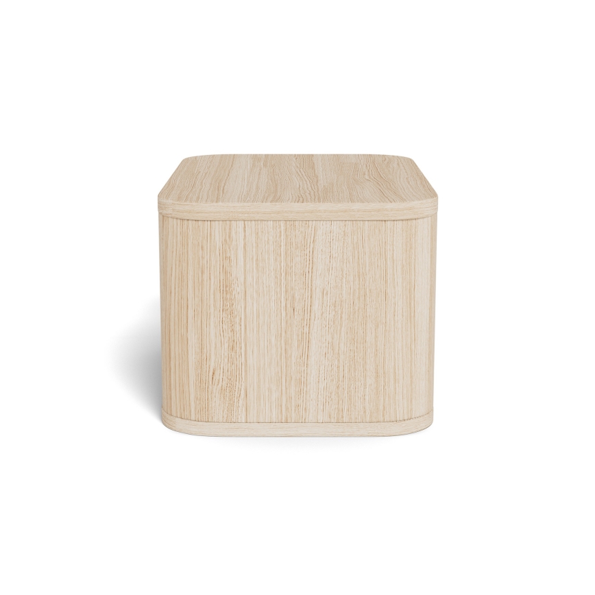 Naktinis staliukas MADERA 46x30 cm, baltas ąžuolas