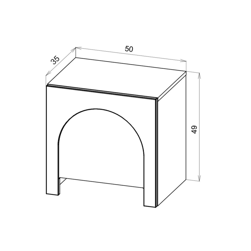 Naktinis staliukas NIO kašmyrinis/smėlinis