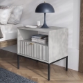 Naktinis staliukas NOVA 56x54 cm pilka/juoda