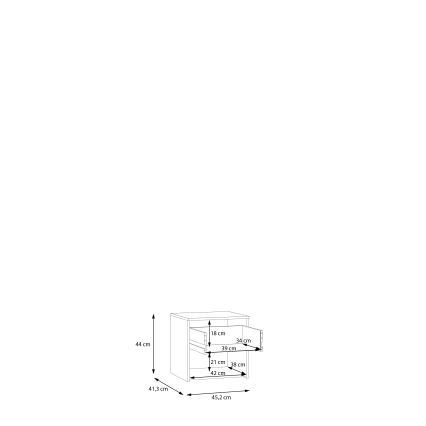 Naktinis staliukas PANO smėlio spalvos