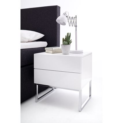 Naktinis staliukas ROCKY baltas