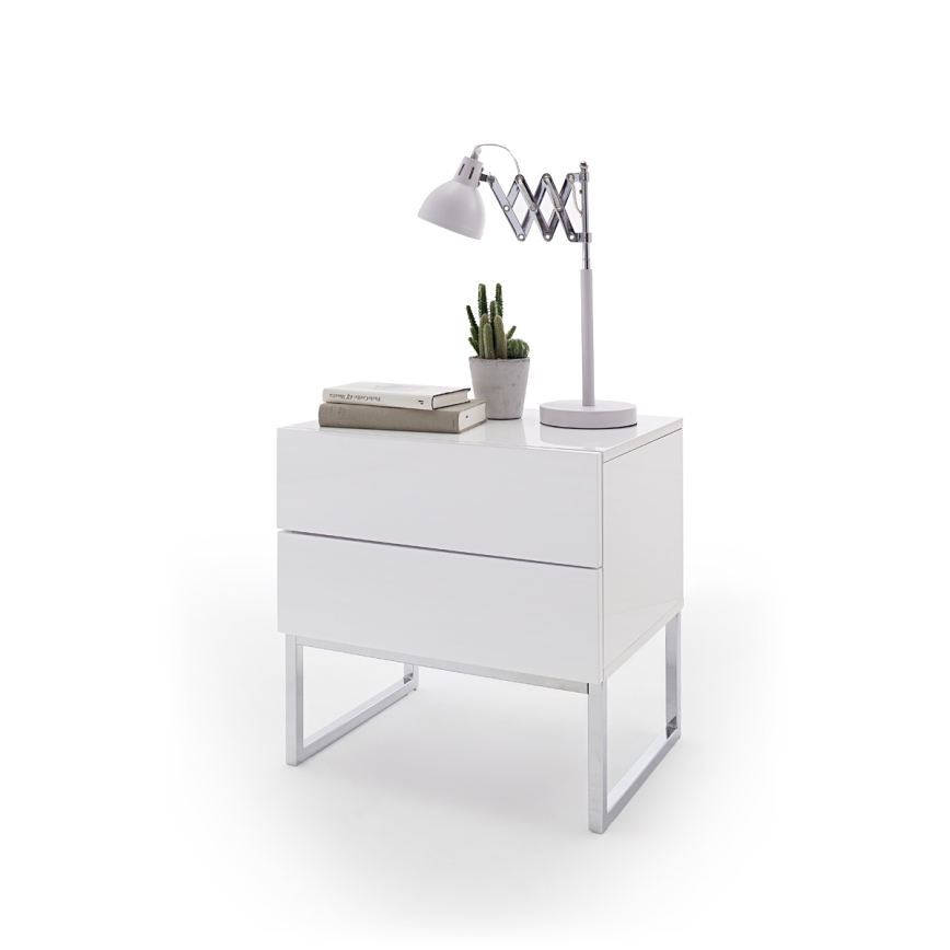 Naktinis staliukas ROCKY baltas