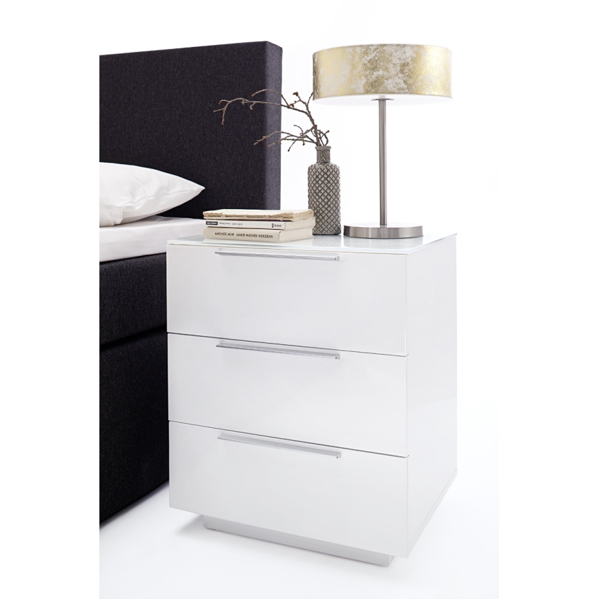 Naktinis staliukas ROCKY XXL, baltas