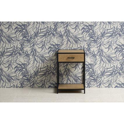 Naktinis staliukas SARON ąžuolas/juodas