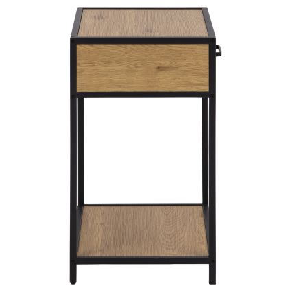 Naktinis staliukas SARON ąžuolas/juodas