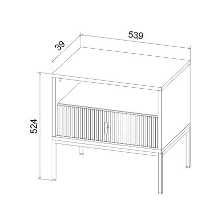 Naktinis staliukas SUE, juodos spalvos