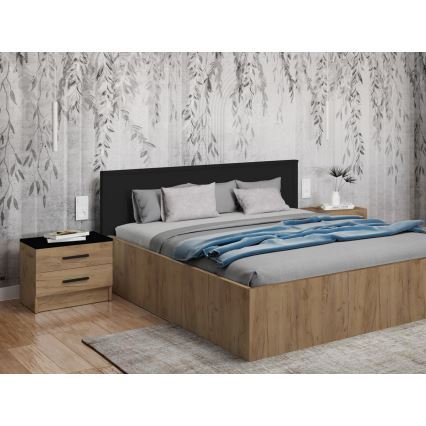 Naktinis staliukas TOD ąžuolas craft/juoda