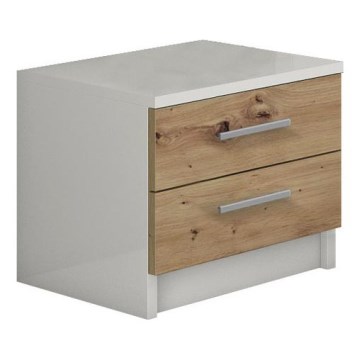 Naktinis staliukas TOD baltas/ąžuolas artisan