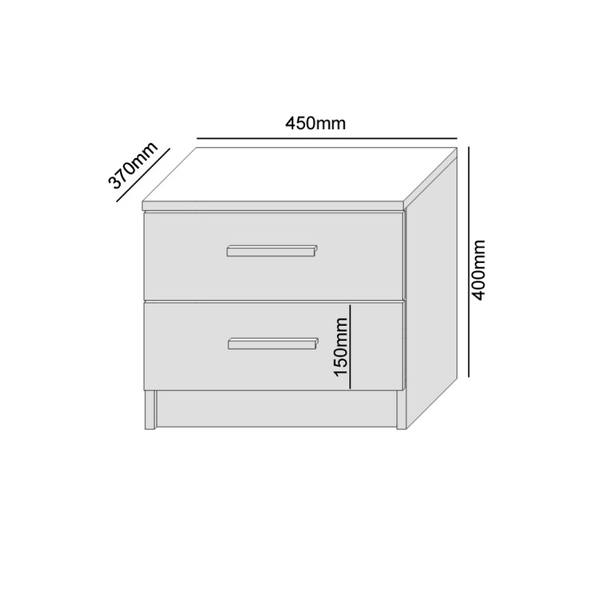 Naktinis staliukas TOD baltas/ąžuolas artisan