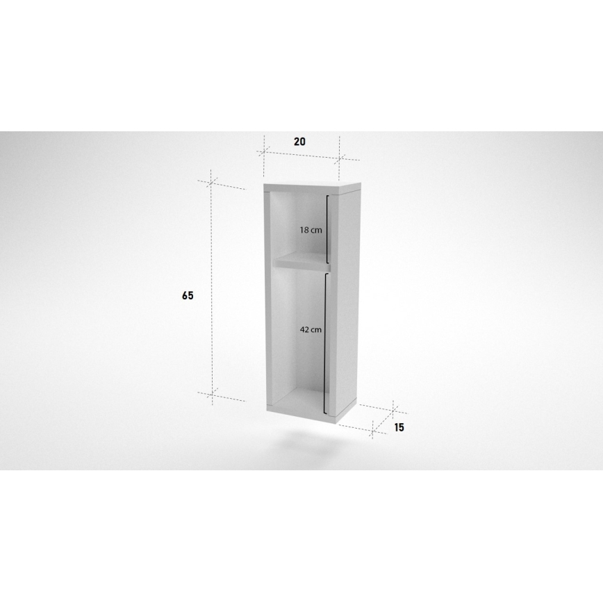 Naktinis staliukas TURRA 65x20 cm baltas