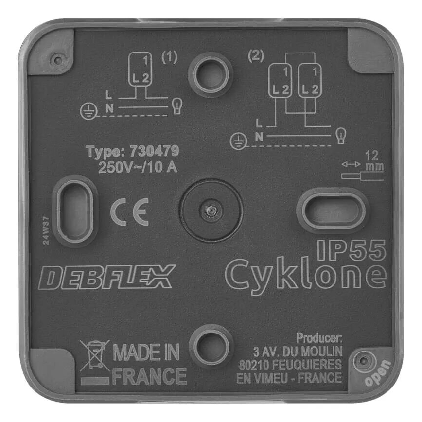 Namų jungiklis pakaitinis 250V/10A IP55