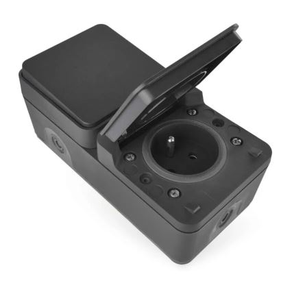 Namų jungiklis pakaitinis su lizdu 250V/16A IP55