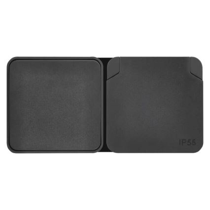 Namų jungiklis pakaitinis su lizdu 250V/16A IP55
