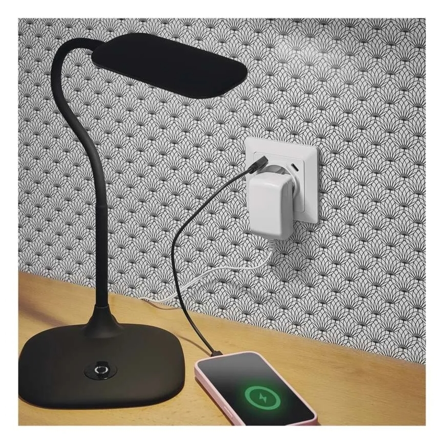 Namų sieninis lizdas su USB-A ir USB-C
