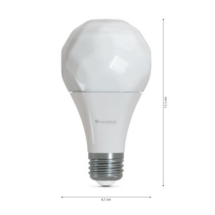 KOMPLEKTAS 3x LED RGBW Reguliuojama lemputė ESSENTIALS A60 E27/8,5W/230V CRI 90 2700-6500K Wi-Fi - Nanoleaf