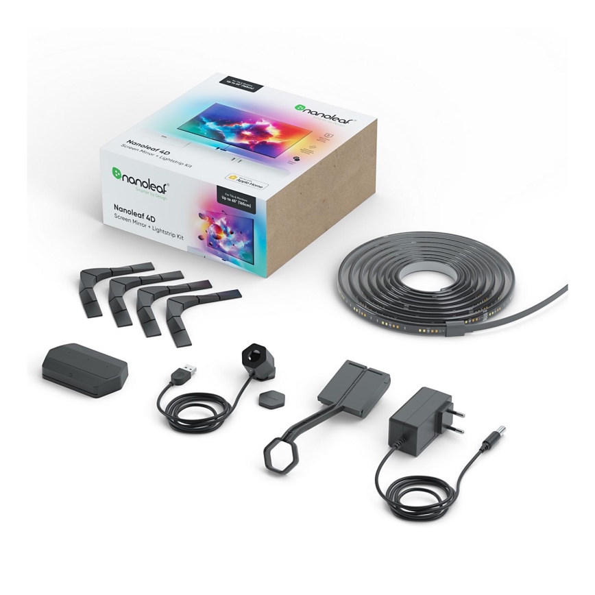 Nanoleaf - Rinkinys 4D ekrano perdavimui + Lightstrips basic KOMPLEKTAS 4m 65''