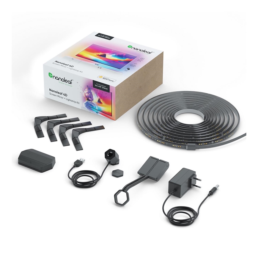Nanoleaf - Rinkinys 4D ekrano perdavimui + Lightstrips basic KOMPLEKTAS 5,2m 85''