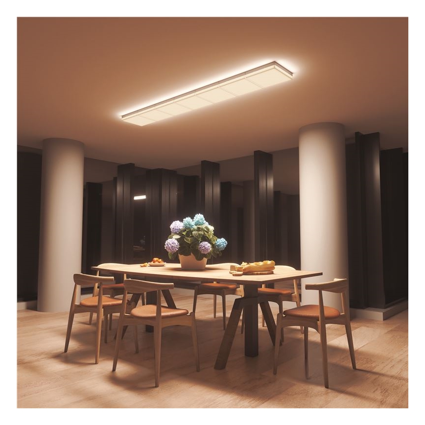 Nanoleaf - KOMPLEKTAS 3x RGBW Reguliuojamas lubinis šviestuvas SKYLIGHT 1xLED/18W/230V + 2xLED/16W/230V 2700-6500K Wi-Fi