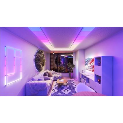 Nanoleaf - KOMPLEKTAS 3x RGBW Reguliuojamas lubinis šviestuvas SKYLIGHT 1xLED/18W/230V + 2xLED/16W/230V 2700-6500K Wi-Fi