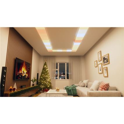 Nanoleaf - KOMPLEKTAS 3x RGBW Reguliuojamas lubinis šviestuvas SKYLIGHT 1xLED/18W/230V + 2xLED/16W/230V 2700-6500K Wi-Fi