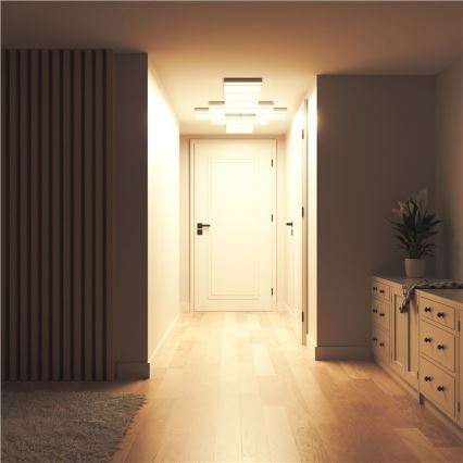 Nanoleaf - Rinkinys 3x LED RGBW pritemdomas lubinis šviestuvas SKYLIGHT LED/18W/230V + 2xLED/16W/230V 2700-6500K Wi-Fi