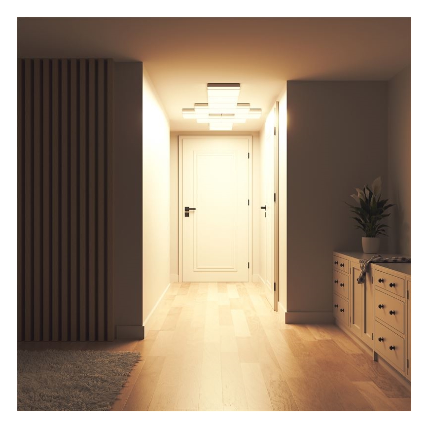 Nanoleaf - Rinkinys 3x LED RGBW pritemdomas lubinis šviestuvas SKYLIGHT LED/18W/230V + 2xLED/16W/230V 2700-6500K Wi-Fi