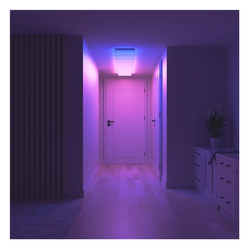 Nanoleaf - Rinkinys 3x LED RGBW pritemdomas lubinis šviestuvas SKYLIGHT LED/18W/230V + 2xLED/16W/230V 2700-6500K Wi-Fi