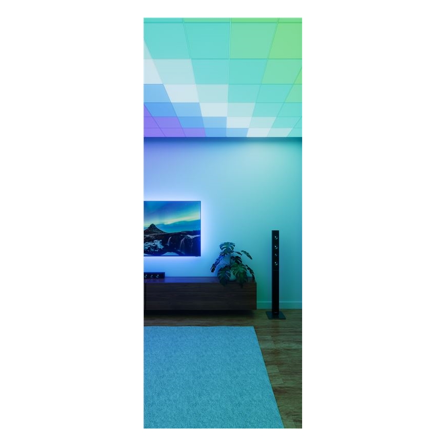 Nanoleaf - Rinkinys 3x LED RGBW pritemdomas lubinis šviestuvas SKYLIGHT LED/18W/230V + 2xLED/16W/230V 2700-6500K Wi-Fi