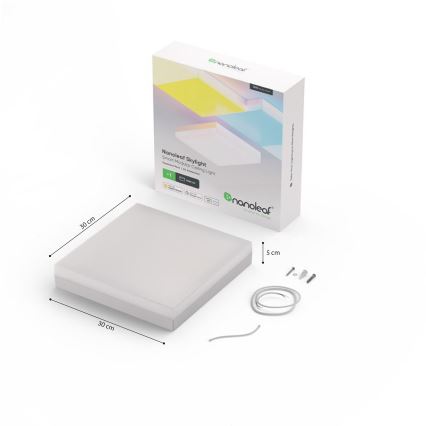 Nanoleaf - Prailginimo rinkinys LED RGBW Pritemdomas šviestuvas SKYLIGHT LED/16W/230V 2700-6500K Wi-Fi