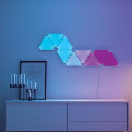 Nanoleaf - RINKINYS 15x LED RGB pritemdomos panelės RHYTHM LED / 2W / 230V Wi-Fi