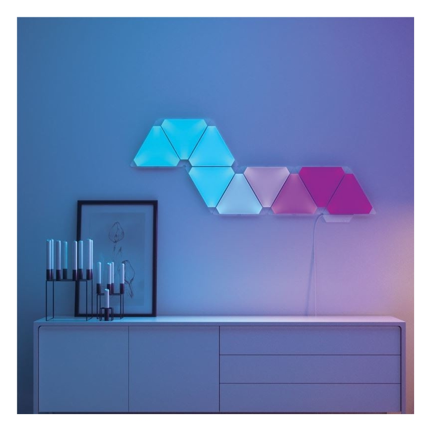 Nanoleaf - RINKINYS 15x LED RGB pritemdomos panelės RHYTHM LED / 2W / 230V Wi-Fi