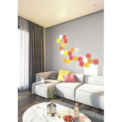Nanoleaf - KOMPLEKTAS 9x LED RGB Pritemdoma panelė SHAPES HEXAGON LED/2W/230V 1200-6500K Wi-Fi