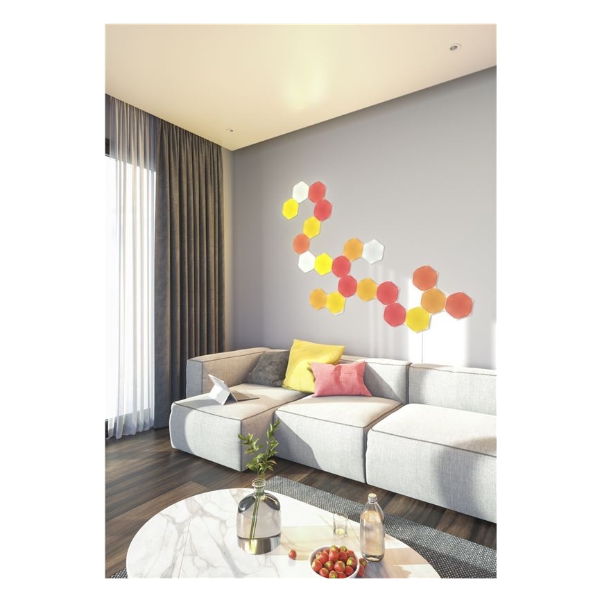 Nanoleaf - KOMPLEKTAS 9x LED RGB Pritemdoma panelė SHAPES HEXAGON LED/2W/230V 1200-6500K Wi-Fi