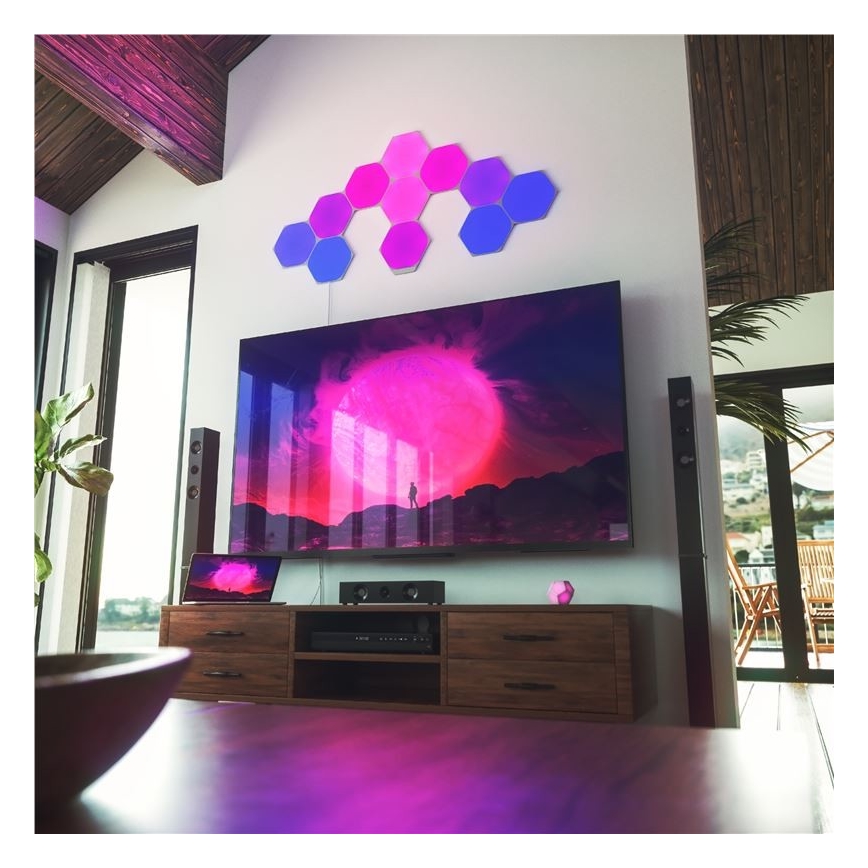 Nanoleaf - KOMPLEKTAS 9x LED RGB Pritemdoma panelė SHAPES HEXAGON LED/2W/230V 1200-6500K Wi-Fi
